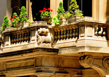 manicured apartment balconies